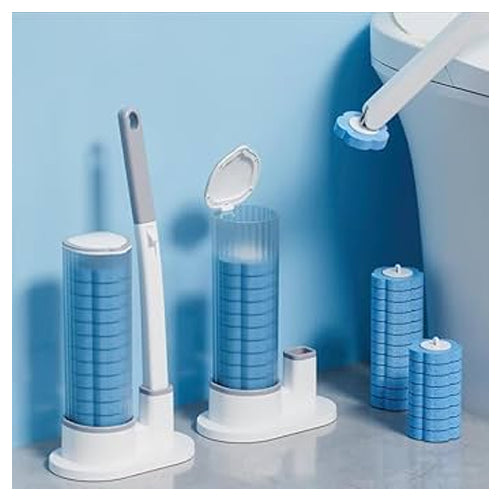 Disposable Toilet Brush Holder Set