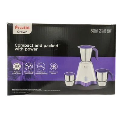 500 W Preethi Crown Mixer Grinder, For Dry Grinding