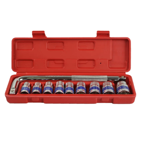 10 PCS 1/2 inch Srunv Socket Set,L Handle Tool Set