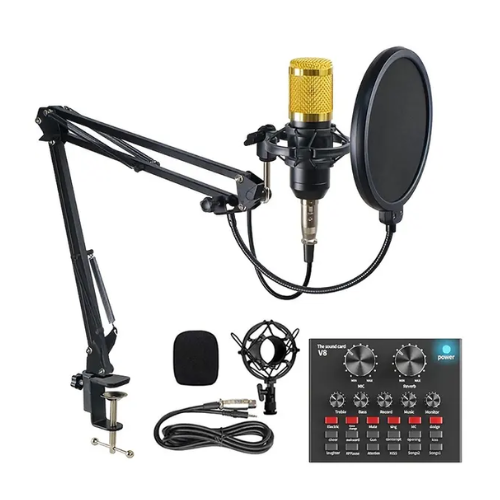 Condenser Microphone with V8 Soundcard