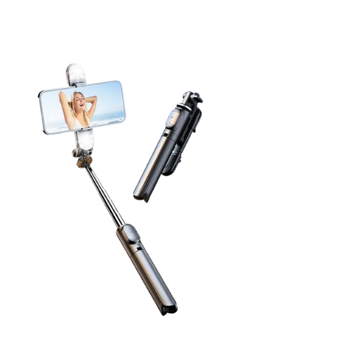 ZPG020  Dual Light Hand Selfie Stick Flexible Three Tripod Selfie Stick for Mobile Phone