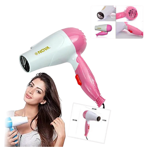 Nova 1000W Foldable Hair Dryer Fast Drying